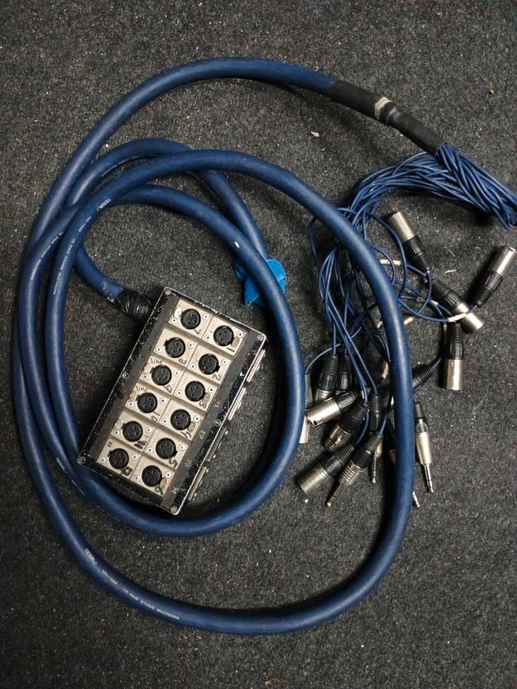 Defecte Audio Snake Kabel met Neutrik contrastekkers, Muziek en Instrumenten, Kabels en Stekkers, Gebruikt, Apparatuur, Ophalen of Verzenden