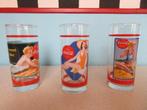 Vintage Coca Cola pin up glazen, Verzamelen, Ophalen of Verzenden, Zo goed als nieuw, Frisdrankglas
