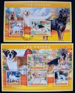 - 663 - 2 Blokken met 6 Honden zegels., Verzenden, Gestempeld, Dier of Natuur