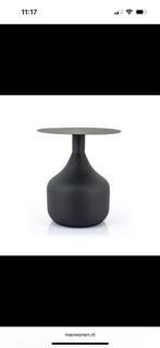 Zwarte metalen bijzettafel - Mist design, Huis en Inrichting, Tafels | Bijzettafels, 45 tot 60 cm, Minder dan 55 cm, Metaal of Aluminium