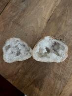 Geode set met Bergkristal - 8cm, Verzamelen, Mineralen en Fossielen, Ophalen, Mineraal