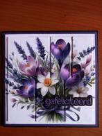 Kaart gefeliciteerd bloemen voorjaar 501 = 1,75, Hobby en Vrije tijd, Ophalen of Verzenden, Zo goed als nieuw, Overige thema's