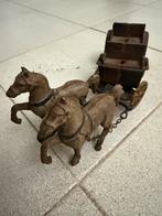 Metalen rijtuig met paarden, Ophalen of Verzenden