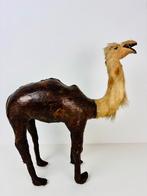 Vintage Marokkaanse leren kamel met echt bont  ca. 1940, Ophalen of Verzenden