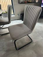Zes stoelen in de kleur velvet cool grey - ZGAN!, Huis en Inrichting, Vijf, Zes of meer stoelen, Grijs, Zo goed als nieuw, Ophalen