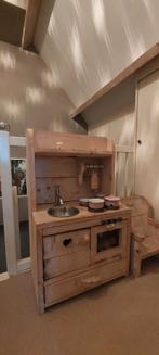 Speelgoed keukentje steigerhout, Ophalen, Gebruikt, Hout, Speelkeuken