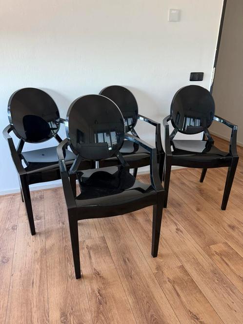 Kartell Louis Ghost Stoelen Philippe Starck, Huis en Inrichting, Stoelen, Gebruikt, Zwart, Ophalen of Verzenden