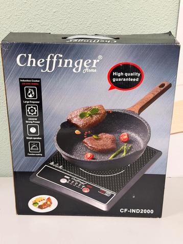 NIEUW Cheffinger CF-IND2000 1-pits inductie kookplaat 2000W beschikbaar voor biedingen