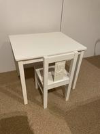 Ikea tafetje en stoel (wit hout) voor peuters en kleuters, Kinderen en Baby's, Kinderkamer | Tafels en Stoelen, Ophalen, Gebruikt