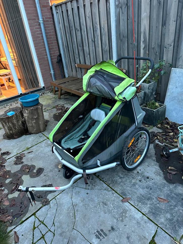 Croozer Fietskar 2 Kinderen + Accessoires, Fietsen en Brommers, Fietsaccessoires | Aanhangers en Karren, Gebruikt, Kinderkar, 40 tot 60 kg