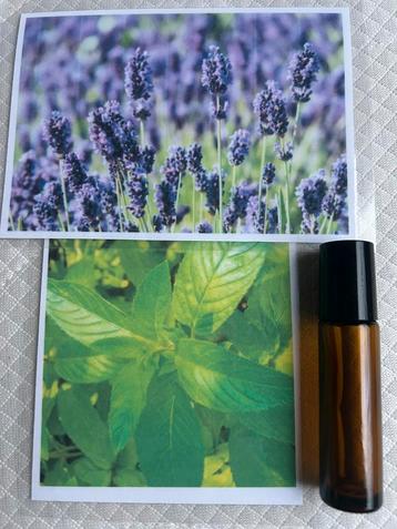 Rollerflesje 10 ml essentiële olie lavendel en pepermunt  beschikbaar voor biedingen