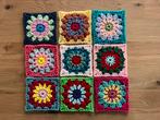 Granny Square gehaakte vierkantjes 9 stuks, Kleding | Dames, Overige kleuren, Verzenden, Nieuw, Handgemaakt