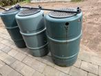 3 Regentonnen 227L - Gebruikt, Goede Staat, Tuin en Terras, Regentonnen, 150 liter of meer, Ophalen, Gebruikt, Kunststof