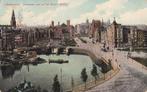 amsterdam panorama   centr. station tekst  ca 1915, Ophalen of Verzenden, Voor 1920, Noord-Holland