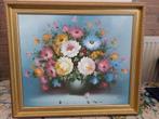 Prachtige schilderij van een vaas met bloemen R. Cox, Ophalen