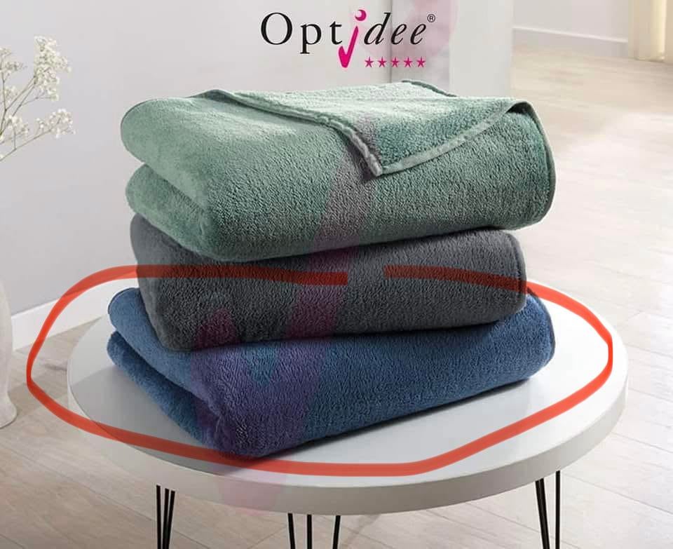 Optidee woondeken marineblauw, Verzenden, Nieuw