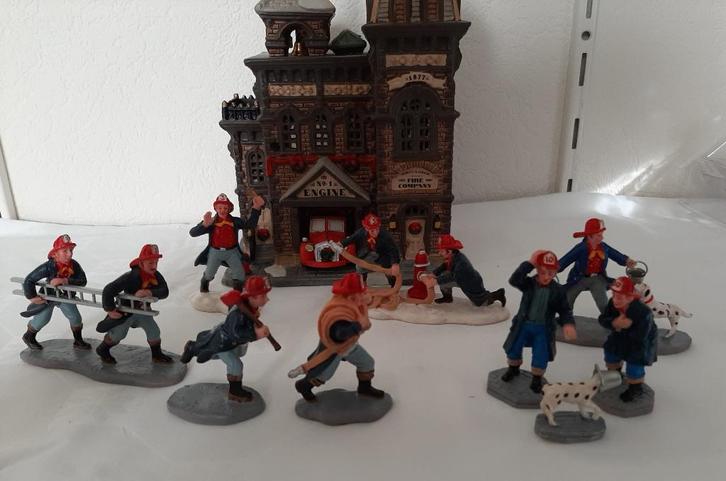 Lemax. Brandweer. North Harbor Fire Station, Diversen, Kerst, Zo goed als nieuw, Ophalen of Verzenden