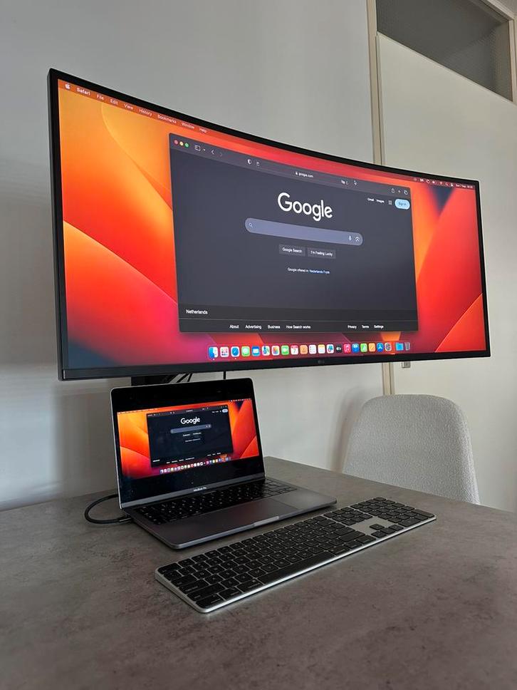 LG 38WQ88C | 38” CURVED MONITOR (in pefecte staat), Computers en Software, Monitoren, Zo goed als nieuw, 60 Hz of minder, DisplayPort