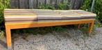 Houten bank, heel stevig! (161x40x46), Ophalen, Gebruikt, Hout