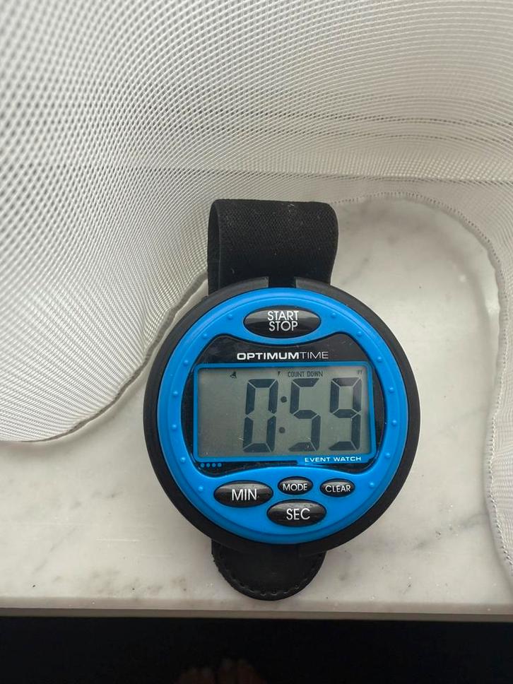 Optimum Time eventing watch blauw, Dieren en Toebehoren, Paarden en Pony's | Overige Paardenspullen, Zo goed als nieuw, Springen