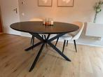 Zwarte ronde eettafel - 140cm diameter, Huis en Inrichting, Tafels | Eettafels, Ophalen, 100 tot 150 cm, Rond, Zo goed als nieuw