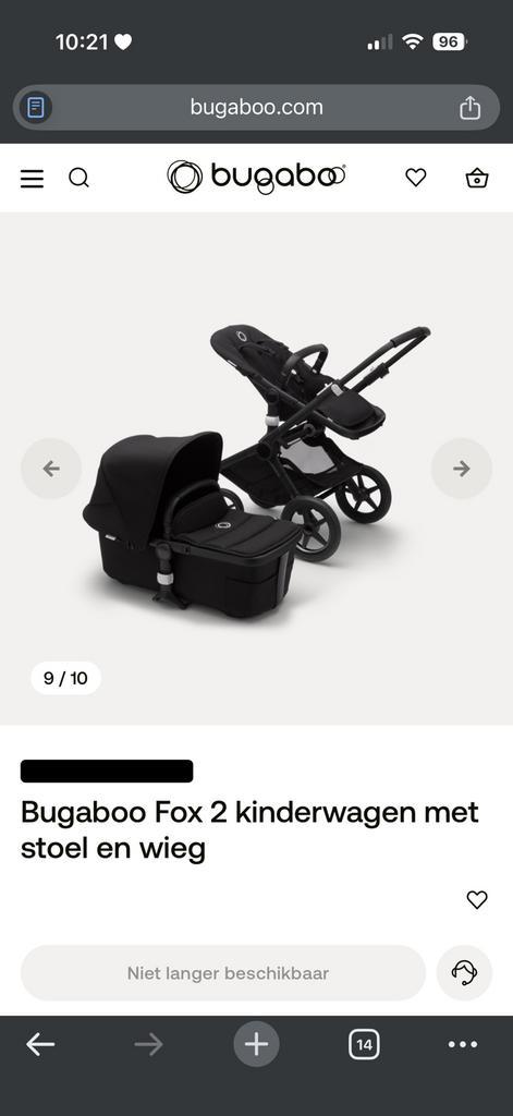 Bugaboo fox 2 kinderwagen met stoel en wieg, Kinderen en Baby's, Kinderwagens en Combinaties, Zo goed als nieuw, Combiwagen, Bugaboo