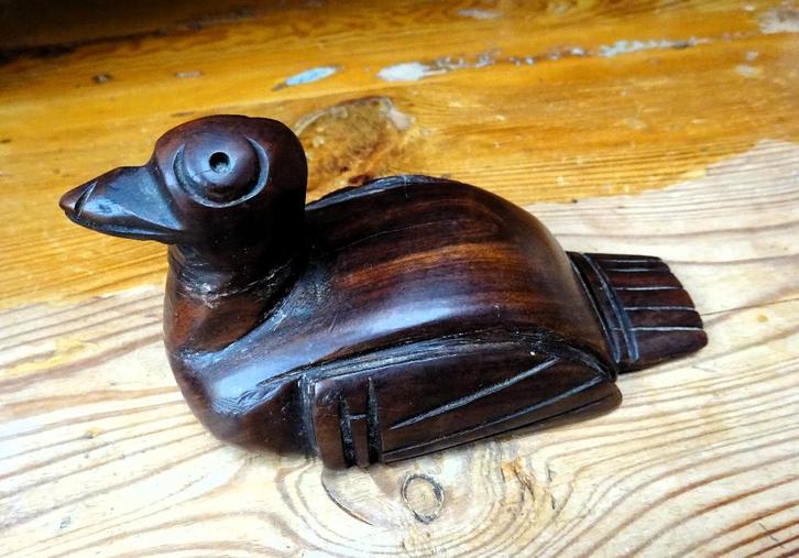 Uit Hout gesneden Eend, Antiek en Kunst, Kunst | Beelden en Houtsnijwerken, Verzenden