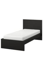 IKEA Malm bed met lattenbodem - zwart, 90 cm, Eenpersoons, Zwart, Ophalen of Verzenden