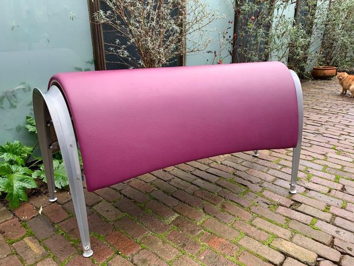 Montis Sta-zit-leun-hang bank Kantine Koffie hoek CAR, Huis en Inrichting, Barkrukken, Gebruikt, 60 tot 90 cm, Leer, Metaal, 1 kruk