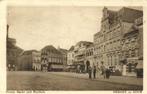 Groote Markt met Stadhuis - Bergen op Zoom - volk - 1927 gel, Verzamelen, Ophalen of Verzenden, 1920 tot 1940, Gelopen, Noord-Brabant