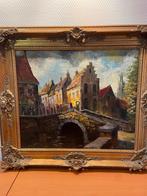 Schilderij “Straatbeeld in Brugge”, Antiek en Kunst, Ophalen