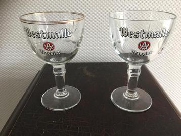bierglas trappist Westmalle 2 verschillende glazen beschikbaar voor biedingen