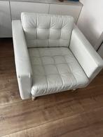 LANDSKRONA wit leren stoel fauteuil, Huis en Inrichting, Ophalen, Eenpersoons, Zo goed als nieuw, Minder dan 150 cm