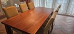 Eetkamer tafel met 6 leren stoelen, Huis en Inrichting, Complete eetkamers, Ophalen, Zo goed als nieuw, 4 tot 6 stoelen