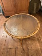 rotan bijzet tafel, Huis en Inrichting, Tafels | Bijzettafels, Overige materialen, Minder dan 55 cm, Rond, Zo goed als nieuw