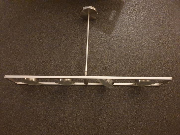 Moderne RVS Lamp - 120cm, Huis en Inrichting, Lampen | Hanglampen, Zo goed als nieuw, 75 cm of meer, Metaal, Ophalen of Verzenden
