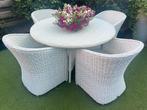 Zeer nette tuinset van Apple Bee, Ophalen, 4 zitplaatsen, Zo goed als nieuw, Wicker