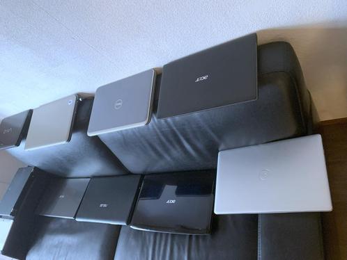 Partij 9 Laptops + 1 tablet (25,- ps), Computers en Software, Desktop Pc's, Gebruikt, 3 tot 4 Ghz, HDD, SSD, 4 GB, Met videokaart