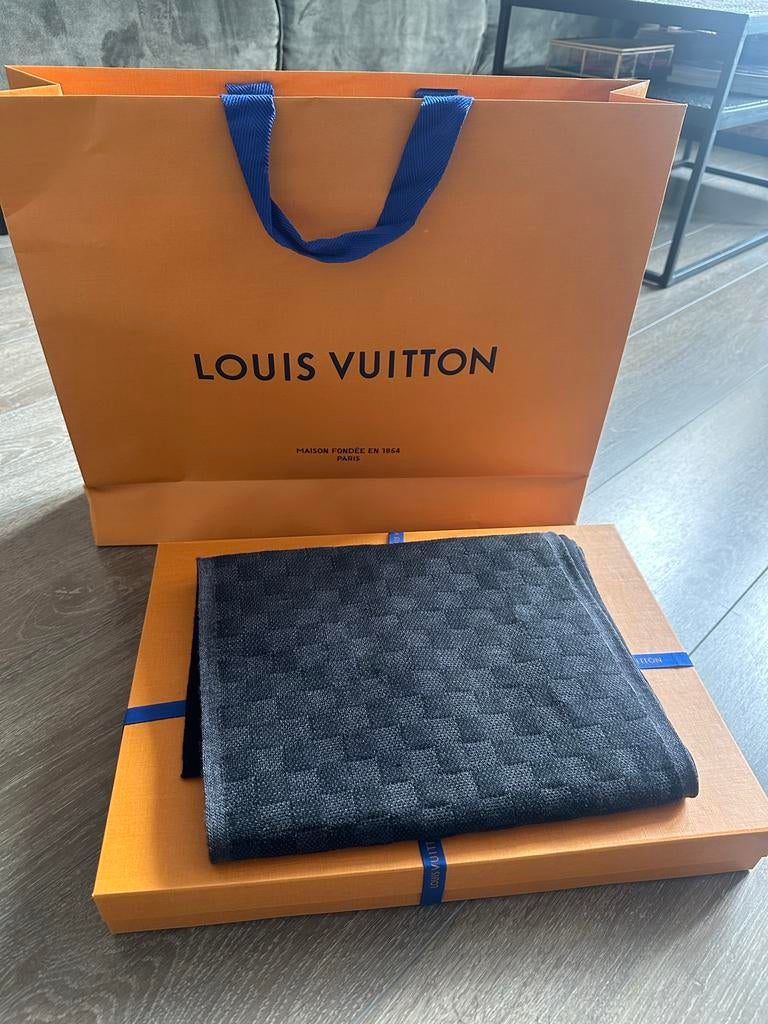 Louis Vuitton Neo Petit Damier Sjaal heren, met bon, Ophalen of Verzenden, Zo goed als nieuw, Overige maten, Zwart