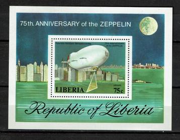 liberia 1978 pf blok zeppelins luchtballonnen luchtvaart beschikbaar voor biedingen