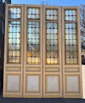 4-delige openslaande glas in lood deuren 348x290cm beschikbaar voor biedingen