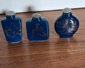 Drie chinese snuifflesjes.  beschikbaar voor biedingen