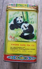 Uniek,  vintage theeblikje van Panda Lemon Tea, Verzamelen, Blikken, Ophalen of Verzenden, Thee, Zo goed als nieuw