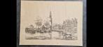 Reproductie tekening van de plaats Hoorn van H. Brobbel, Antiek en Kunst, Ophalen