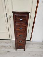Teakhouten ladenkast van Paco meubelen €275,-, Ophalen, Gebruikt, 50 tot 100 cm, 3 of 4 laden