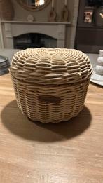Riviera maison rustic rattan storage basket,25x25x19 cm., Ophalen of Verzenden, Zo goed als nieuw, Rond, Riet