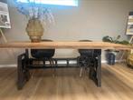 Tafel industrieel in hoogte verstelbaar, Huis en Inrichting, Tafels | Eettafels, Zo goed als nieuw, Vijf personen of meer, Rechthoekig