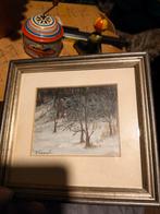 Schilderij S. Vermeulen - Winterlandschap, Ophalen of Verzenden