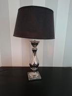 Elegante Tafellamp met Zwarte Kap, 50 tot 75 cm, Ophalen of Verzenden, Zo goed als nieuw, Metaal