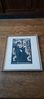 ABSTRACTE PRINT ( LINOSNEDE ) ORTHODOXE BYZANTIJNSE STIJL, Ophalen of Verzenden